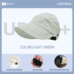TEMU 여성용 노블티 패션 썬바이저 모자 1개, 포니테일 스타일링을 위한 오픈탑, 통기성 좋은 썬햇 | 아웃도어 스포츠용 속건성 사이즈 조절 포니테일 캡 | 가볍고 접이식, 넓은 챙으로 아웃도어 스포츠에 적합, 화창한 외출을 위한 스타일리시한 의류, 사려 깊고 완벽한 여름 선물 선택