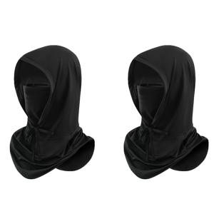 TEMU 2개입 여름 발라클라바 얼굴 마스크, 걸이형 귀 햇빛 가리개 모자, 보호, 아이스 실키 섬유 원단 헤드기어 자외선 차단 마스크, 사이클링 넥 게이터 얼굴 커버, 4계절 햇빛 가리개에 적합, 남녀공용, 2026년 업그레이드 아이스 실키 섬유 원단 스타일, 2팩