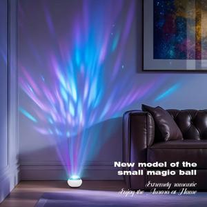 TEMU 신제품 오로라 앰비언트 프로젝션 무드등, 리모컨 포함 멀티 컬러 LED 프로젝터, 7가지 컬러 다이내믹 모드, 천장/벽/탁상용, 침실 장식, 생일 선물, USB 플러그 앤 플레이