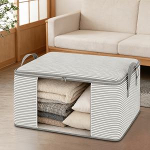 TEMU 비주얼 퀼트 수납백, 의류 및 이불용 대용량 가정용 수납 솔루션, 이사 및 포장 필수품, 먼지 방지 수납, 침대 밑 수납