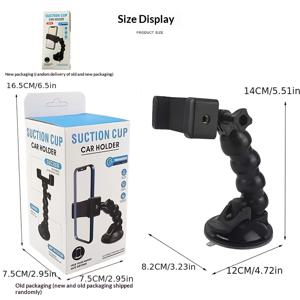 TEMU 셀카폰 차량용 마운트 흡착 컵 홀더, 유연한 뱀 팔 액세서리 스탠드 (유리 스포츠 카메라 촬영용)