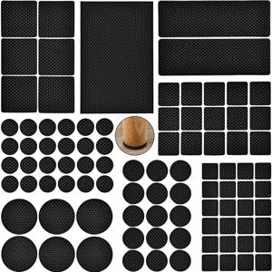TEMU 93pcs, EVA 비누림 가구 패드, 가구 그리퍼, 가구 다리를위한 비누림 없음, 자체 접착 고무 발 가구 발, 안티 슬라이드 가구 하드 우드 바닥 보호자, 쇼파 스토퍼 유지