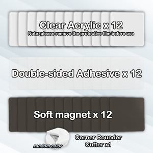 TEMU 19/30/37개 DIY 아크릴 냉장고 자석 키트, 사진 앨범 및 스티커 만들기, 생일·기념일·어머니의 날·교사의 날 선물로 완벽한 가족 추억 보관 | 소중한 순간을 담아보세요