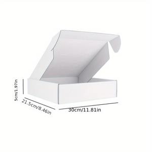 TEMU 10개입 11.81X8.46X1.96인치 흰색 쇼핑 선물 상자, 핸드메이드 화장품 포장 상자, 결혼식, 발렌타인데이, 크리스마스 휴일 창의적인 우편 발송 상자, 접이식 보관 주얼리 상자