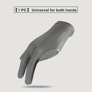 TEMU 1개입 원사이즈 탄력성 있고 통기성이 좋은 3가락 스누커/당구/빌리어드 장갑 (남성 및 여성용), 왼손과 오른손 모두 사용 가능