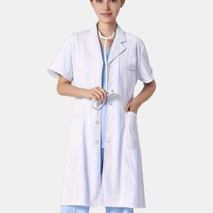 TEMU 여성용 유니폼, 작업복, 실용적인 작업 코트, 세련된 슬림핏 디자인, 3포켓, 실험실 코트, 반려동물 병원 의사, 외래약국에 적합, 사계절 착용 가능