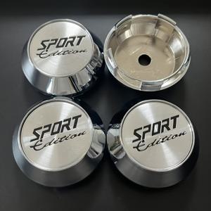 TEMU 4개 65mm 화이트 스포츠 에디션 휠 센터 캡 - 알루미늄 트림 ABS, 스냅온 방진 보호 커버로 강화된 보호 및 스포티한 스타일, 대부분의 차량에 적합, 슬릭 메탈릭 마감