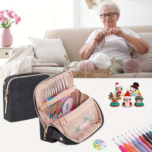 TEMU 오버록 후크 보관함 - 수직 스타일 후크 보관함 - 후크 정리함 - 후크 및 뜨개질 용품, 후크 바늘, 후크 추가품 및 뜨개질 선물 후크 보관함