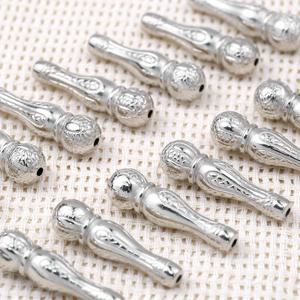 TEMU 10x36mm 구멍이 있는 호박 머리 패턴 스페이서 비즈 20개 세트, DIY 주얼리 만들기용 다양한 대형 비즈 - 팔찌, 목걸이, 폰 참, 헤어 액세서리 및 의류 장식