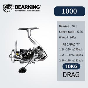 TEMU BEARKING AS 암살자 9+Bearing 스피닝 릴, 염수 방지 풀 밀폐 바디 + 녹 방지 베어링 디자인, 루어/록 피싱/보트 피싱/슬립 플로트 특수 바다 및 담수 범용 스무스 롱 캐스팅, 틈새 없음, 고강도 경량 바디