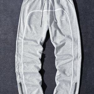 TEMU 남성 캐주얼 스포츠 팬츠 아웃도어 니트 편안한 패션 긴 바지 루즈핏 사계절용