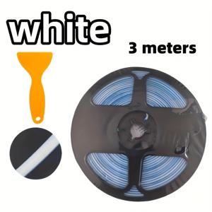 TEMU 자착식 방수 PVC 실란트 테이프 - 얼룩 방지, 주방 벽, 스토브, 욕조 & 샤워실용 사용하기 쉬운 흰색 그라우트 필러 - 누수 방지 코너 가드, 세라믹 표면에 안전, 도구 불필요 설치, 편리한 엣지 트리밍