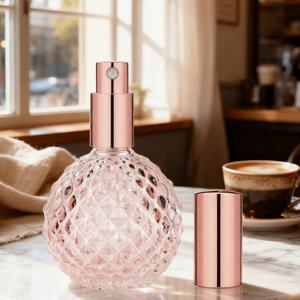 TEMU 3.4 Oz 핑크 유리 빈티지 향수 병 스프레이 병, 리필 가능 유리 향수 분사기, 여행용 향수 디스펜서 용기, 액체 화장품 홈 데코, 여행 필수품, 할로윈, 크리스마스 선물, 여성에게 최고의 선물