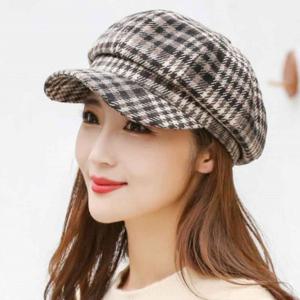 TEMU 심플 패션 여성 베레모 헌팅캡 팔각모 여자 캡 배레모 빵 모자