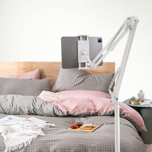 TEMU 프란다스 조절 가능한 태블릿 스마트폰 스탠드 거치대- 150cm 침대 전화 홀더, 카본 스틸 구조, 편안한 독서 및 시청에 이상적, 침대용 태블릿 홀더, 태블릿 및 스마트폰용 다용도 바닥 스탠딩 홀더, 라이브 스트리밍 및 사진 촬영용 조절 가능한 높이와 각도