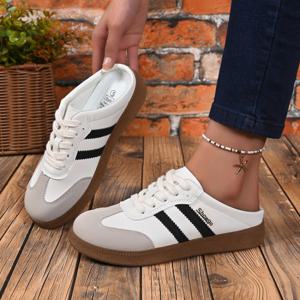 TEMU 여성용 슬립온 디콘 슈즈 한 켤레, 2026년 봄/가을 신상 스타일 로퍼 뮬, 레트로 얕은 필토 플랫슈즈, 활용도 높은 여성 신발