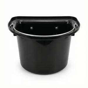 TEMU 내구성 있는 말 사료통/물통 1개, 걸기 쉬운 사료공급용 안전통, 필수 승마장 마구간 용품, 말 사료통, 말 물통