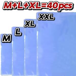 TEMU 40개 투명 PVC 열수축 봉투, 방진, 방습, 산화 방지, M+L+XL+XXL 콤보, 특대형 선물 포장 봉투, 바구니 봉투, 투명 수축 봉투, 선물 용품, 투명 밀봉 필름, 열수축 필름