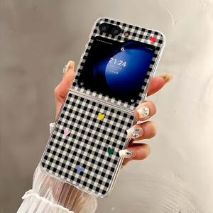 TEMU 작은 꽃 폰 케이스, 보태니컬 스타일 투명 접이식 TPU 폰 케이스, 심플하고 귀여운 디자인, 삼성 갤럭시 Z 플립 3/4/5/6/7, Z 폴드 3/4/5/6, 모토로라 레이저 2022/40 울트라/레이저 45에 적합. 심플한 디자인의 이 패셔너블하고 귀여운 투명 케이스는 여아를 위한 훌륭한 선물이 됩니다