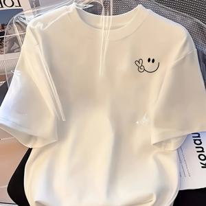 TEMU 남성용 뉴 Hot YK2 기하학 패턴 반팔 티셔츠, 라운드넥 반팔, 패셔너블하고 캐주얼한 남성 티셔츠 프린트 반팔 캐주얼 셔츠