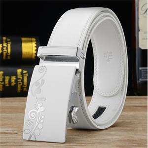 TEMU 1개 3.5Cm 폭 흰색 벨트, 남녀 공용 다용도, 중국 드래곤 합금 버클 헤드, 재봉, 컬러 벨트 바디, 자동 버클 벨트, 데일리 사용에 적합