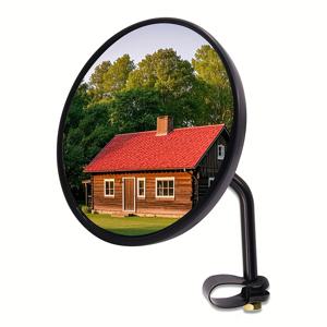 TEMU 15cm/5.9인치 원형 트럭 볼록 거울, 금속 튜브 클램프 브라켓 포함 - 트럭/트랙터/버스/포크리프트/골프카트/보트용 블라인드 스팟 미러, 홈 안전 거울/차고 거울/코너 미러로도 사용 가능