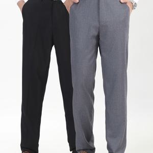 TEMU 남성용 플러스 사이즈 정장 바지 & 캐주얼 바지 1+1개 세트, 고품질 남성용 트라우저, 0XL, 1XL, 2XL, 3XL, 4XL, 5XL, 6XL, 플러스 사이즈