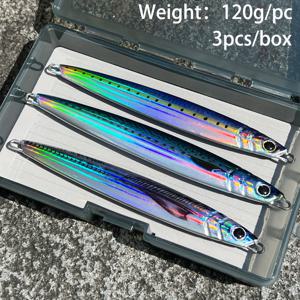 TEMU Fishing Master 3개입 장거리 캐스트 메탈 피처 미끼, 60G/ 80G/ 100G - 심해 및 참치 낚시용 아이리스 싱크 미끼, 트리블 훅이 있는 내구성 있는 구리 합금, 미끼 아버지의 날 크리스마스 발렌타인데이 남편을 위한 최고의 선물