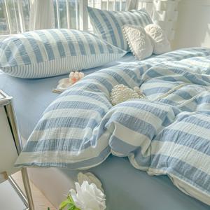 TEMU 3개 풀 사이즈 이지 블루 워터 워시드 부드러운 피부 친화적 이불 커버 3pcs 세트 (이불 커버 1개 + 베갯잇 2개) 모던 통기성 좋은 극세사 부드러운 세탁기 사용 가능 사계절 사용 가능 (이불 속통 및 베개 속통은 포함되지 않음)