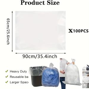 TEMU 그녀/남자를 위한 선물 100개 재사용 가능한 두꺼운 풍선 보관 백, 스크래치 방지 및 찢김 방지, 투명 플라스틱 풍선 보관 백, 다양한 크기로 제공, 생일, 크리스마스, 할로윈, 결혼식, 야외 활동에 적합