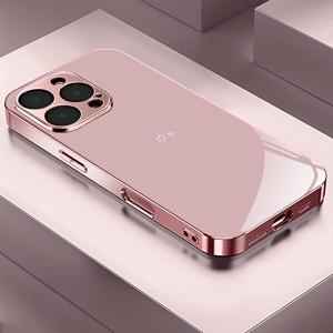 TEMU 휴대폰 케이스 - 하트 패턴 로즈 골드/전기 도금 핑크 아이폰 17/17 Pro/17 Air/17 Pro Max/16/16 Pro/16 Plus/16 Pro Max/ Pro/15 Pro Max/14/14 Pro/14 PLUS/14 Pro Max/13/13 Pro/13 Pro Max/13 Mini/12/11 트렌드, 미적 감각