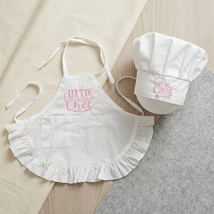 TEMU YEPTAME 신생아 요리사 모자 & 앞치마 2개 세트, 남아/여아용 - 레이스 패치워크 턱받이가 있는 자수 요리사 의상, 출생 알림 사진 촬영, 스튜디오 및 가족 사진 촬영에 적합, 사랑스러운 창의적인 아기 의류