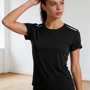 TEMU 여성용 여름 캐주얼 아이스 섬유 원단 S 티셔츠, 편안하고 통기성이 좋으며 가벼운 소재로 제작, 야외 활동 및 기타 활동에 적합