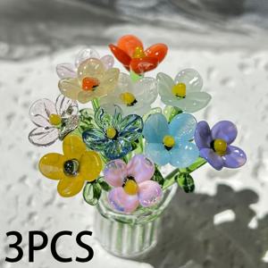 TEMU 3개 세트 유리 꽃 장식 피규어, 작은 꽃병 장식품으로 완벽합니다. 여성, 어머니, 생일, 결혼식, 크리스마스 홈 데코레이션을 위한 이상적인 로맨틱 선물