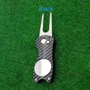 TEMU 1개 카본 파이버 패턴 골프 디봇 도구, 접이식 잔디 수리 도구와 볼 마커, 내구성 있는 금속 프롱, 인체공학적 핸들, 휴대성을 위한 컴팩트 디자인, 퍼팅 표면 개선을 위한 필수 골프 액세서리, 골프 액세서리