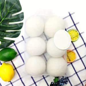 TEMU 울 드라이어 볼 - 울 6팩 랜덤 패턴 천 봉투 - 자연 섬유 소프트너 상을 수상한 - 울 드라이어 시트를 대체하는 울 볼 - 드라이어용 울 볼 - 드라이어용 세탁 볼