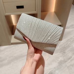 TEMU 새로운 여성용 셔링 러치 이브닝 백 핸드백 이브닝 백 드레스 백 클러치 백 웨딩 백 웨딩 시즌, 결혼식, 컨퍼런스, 연회, 파티, 졸업 파티에 완벽합니다. 여성에게 최고의 선물