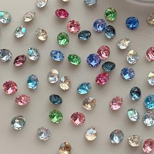 TEMU 반짝이는 뾰족한 바닥 라인스톤 50개, 33면 커팅 아이스 클리어 네일 아트 장식, DIY 매니큐어, 휴대폰 케이스, 주얼리 제작 및 공예용, 스택볼/3D 네일 아트 라인스톤 제작에 사용 가능