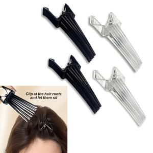 TEMU 일상 헤어스타일용 열 가열 없이 볼륨감을 주는 헤어 클립 4개 세트, 즉각적인 볼륨 업 헤어 스타일링 도구, 홀드 프리, 볼륨 및 리프트를 위한 열 없는 볼륨 강화제, 일반 모발을 가진 남성 및 여성용 (No)