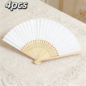 TEMU 4개입, 선풍기, 빈 종이 선풍기, 빈 접이식 선풍기, 휴대용 선풍기, 결혼식 손님, 신부, 파티 선물, 파티 장식 및 기타 행사에 적합, 여성용 휴대용 선풍기, 웨딩 선풍기, 파티 선풍기, 선물 선풍기, 속이 빈 선풍기, 조각 선풍기