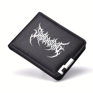 TEMU 남성용 고딕 프린트 지갑-접이식 양쪽 접이식 슬림 비즈니스 지갑, 골든 하드웨어 포함, 경량 멀티 카드 슬롯 디자인-캐주얼 및 격식 있는 자리에 적합, 남성을 위한 이상적인 선물