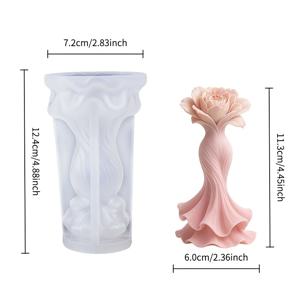 TEMU 레진 실리콘 몰드, 우아한 스커트 스타일의 섬세한 패턴이 특징인 작고 컴팩트한 3D 꽃무늬 스커트 실리콘 몰드. 유연한 실리콘 소재로 제작되어 탈형이 쉽고 재사용이 가능합니다. 양초, 핸드메이드 비누, 석고, 디퓨저 스톤 제작과 같은 DIY 프로젝트에 적합합니다. 가정 및 화장대 장식, 밸런타인데이 및 웨딩 답례품 공예에 이상적입니다