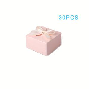 TEMU 그녀/남자를 위한 선물 30개 신선한 단색 사각 핸드메이드 비누 리본 접이식 포장 상자, 결혼 선물, 생일 파티, 기념일, 포장 장식 선물 상자에 적합