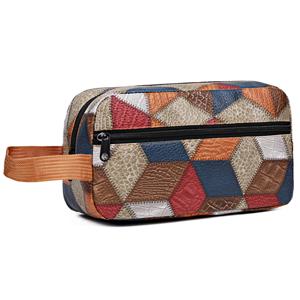 TEMU 남성용 핸드백 - 남녀 모두를 위한 스타일리시하고 편리한 캐주얼 여행 가방, 출장용으로 디자인되었으며, 콤팩트한 사이즈와 체크무늬의 디자인을 특징으로 합니다. [지퍼 방향 랜덤]