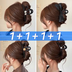TEMU 1+1+1+1 여성용 13cm 대형 집게핀 /헤어핀 /빅사이즈 왕 헤어 집게핀