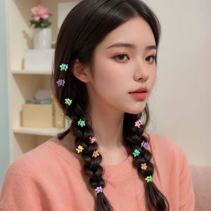 TEMU 50개입 미니 집게핀 세트, 앞머리 옆머리 집게 미니핀, 여성용 헤어 클립, 사이드 헤어 액세서리 고정핀, 대용량 디스코핀, 소형 헤어클로 헤어핀, 작은 머리핀