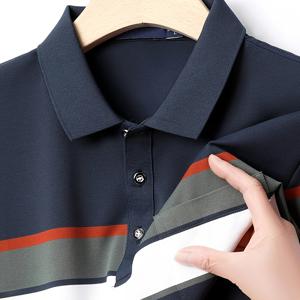 TEMU 2026 컬러 블록 폴로 셔츠 남성용 (포켓 포함), 비즈니스 캐주얼 웨어에 적합, 반팔, 통기성 좋은 데일리 출퇴근 상의, 다용도 기본 남성 의류