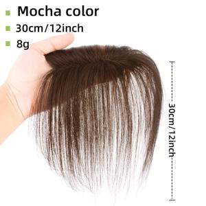 TEMU 헤어 클립 불필요, 머리 위에 착용하는 여성용 헤어피스, 흰 머리카락 커버 및 머리카락 볼륨 증가, 푹신한 상단 커버, 헤어 틈새, 가발 조각