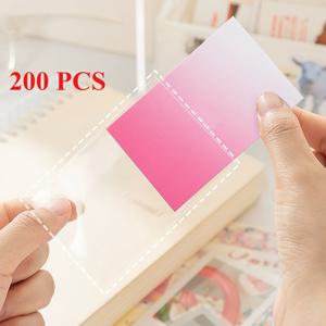 TEMU 2D 고투명 PP 소재 카드 슬리브 200개 세트, 56x87mm, 3인치 미니 카드용, 무산성 보호 커버, 사진 및 연예인 앨범용