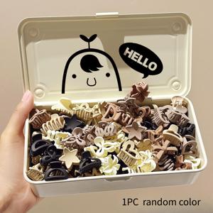 TEMU 48색 미니 귀여운 헤어 클립, 랜덤 1개 배송 (48개 아님), 미니 헤어 추가 사이드 클립, 귀여운 앞머리 엉킴 헤어 클립